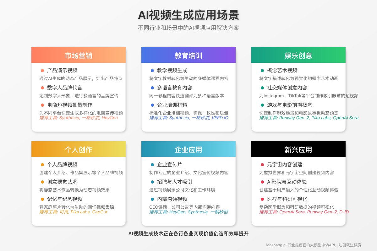 智能视频生成关键的是应用场景图示